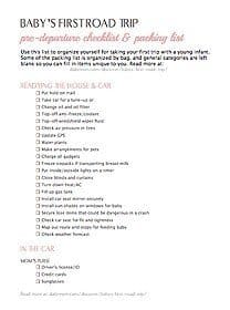 Baby’s First Road Trip